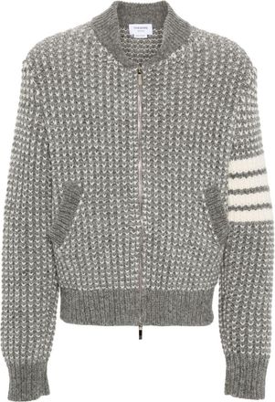 Thom Browne Bomber con dettaglio a 4 righe - Grigio