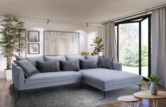 Exxpo Sofa Fashion Ecksofa »Piazza, elegant und edel, Designsofa mit tollem Sitzkomfort,« Longchair Ecke in hochwertiger Verarbeitung, Stellmasse 321x187 cm