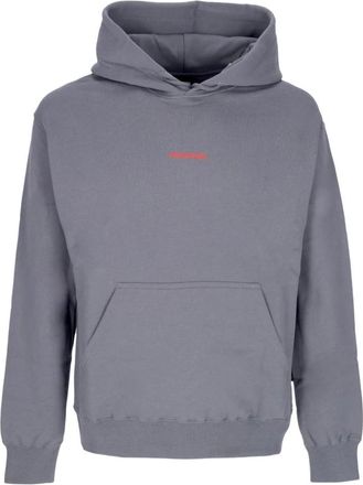 PROPAGANDA Grijze Rib Hoodie met Slangenprint - Heren - Hoodies - Grijs - XL - Katoen - Hoodies & sweatvesten