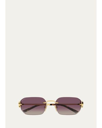 Gucci Generation Interlocking G 57MM Rectangular Sunglasses