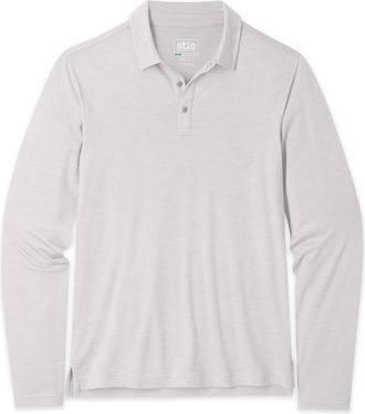 Stio | Mens Alpin Lightweight Merino Polo Shirt Long Sleeve, Size Extra Large in Alloy Grey | Wool