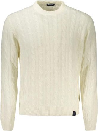 North Sails Rondgebreide trui - Heren - Ronde hals truien - Wit - 2XL - Wol - Truien & Vesten