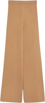 Max Mara Wijde broek - Dames - Broeken - Bruin - Maat: S