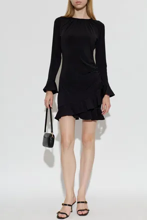 Michael Michael Kors Dress With Long Sleeves, Womens, Black