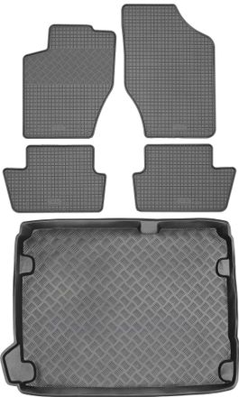 OEM Juego De Alfombrillas De Goma Para Coche Y Maletero Para Citro&euml;n C4 Ii Hatchback (2010-2018)