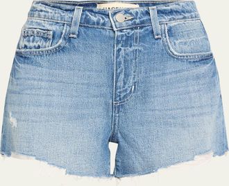 L'agence Beck High-Rise Denim Shorts