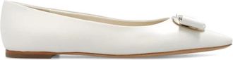 Ferragamo Zea Ballerinas - Dames - Ballerinas - Beige - 38 1/2 EU - Leer - Schoenen