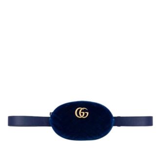 Gucci Pre-owned Velvet Belt Bag - Dames - Pre-owned - Blauw - Maat: ONE Size Velours