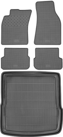 OEM Juego De Alfombrillas De Goma Para Coche Y Maletero Para Audi A6 C6 Kombi (2006-2011)