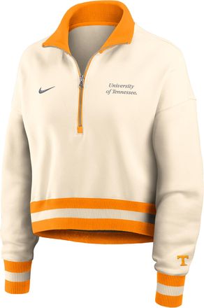 Nike Tennessee Legacy Nike Womens College Cropped 1/4-Zip Crew in Brown | 03O80C3AUTN-FFD