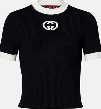 Gucci Top in maglia GG