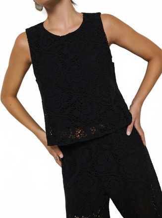 Nation Ltd Sheri Lace Tank Top In Jet Black