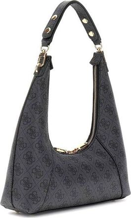Guess Womens Shoulder Bag Coal Logo Polyurethane Shoulder-bags