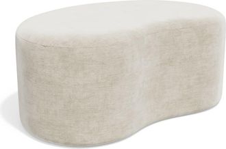 Sia Home Puf 80 cm terciopelo crema