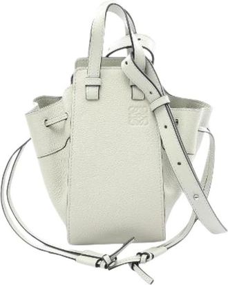 Loewe Pre-owned Hammock Drawstring Leder 2way Tas - Dames - Vintage Mini Tas - Groen - ONE Size - Leer - Vintage