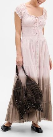 BDG Samira Smocked Ombr&eacute; Maxi Dress in Pink at Nordstrom, Size X-Small