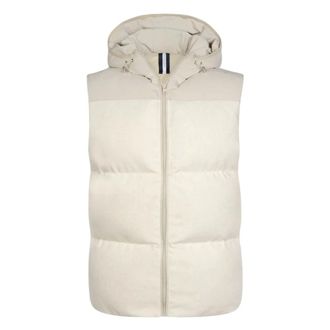 Profuomo Ppxu30006 Hooded Bodywarmer - Heren - Jassen - Beige - Maat: XL Katoen