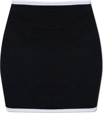 Hunza G Badmode, Dames, Zwart, ONE Size, Leer, Devyn Swimskirt/Tube Top