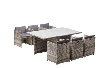 Concept Usine Juego para 6 personas de resina tejida en varios tonos de polirrat&aacute;n g