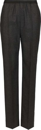 Maison Margiela Broeken - Dames - Slim Fit Broeken - Grijs - S - Wol - Broeken