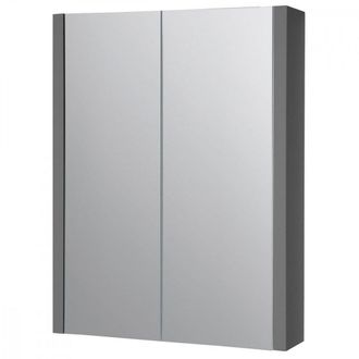 Clifton Grey Gloss Mirror Bathroom Cabinet 500mm Wide
