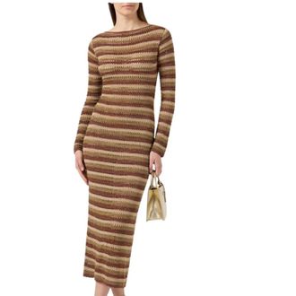 MC2 Saint Barth Robyn Long Dress - Dames - Kleedjes - Veelkleurig - M - Leer - Kleedjes