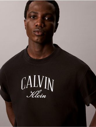 Calvin Klein Jeans Calvin Klein Mens Relaxed Graphic Logo Tee - Black - 2XL