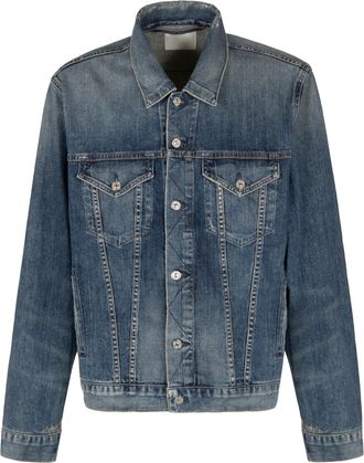 Citizens Of Humanity Mens Bleach Wash Denim Jacket - Blue Cotton - Size Large