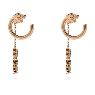 Versace Earrings, female, Yellow, Size: ONE SIZE Long Logo Earrings