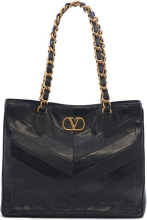 Valentino Garavani Kicky Mitered Patchwork Tote in Black at Nordstrom
