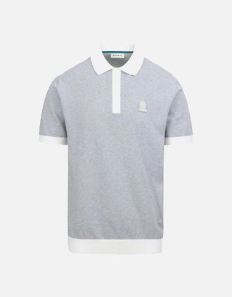 Sandbanks Mens Sandbanks 3-Button Knitted Polo Grey - Size: 38