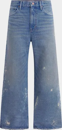 Hudson Men & apos;s Luca Splatter Denim Wide-Leg Jeans