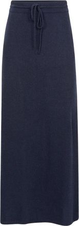 &Acirc;m&egrave; Maggy Lange Gebreide Rok - Dames - Maxi Rokken - Blauw - S - Rokken