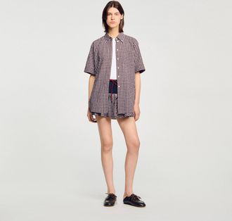 Sandro Camisa oversize a cuadros