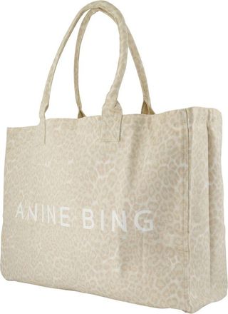 Anine Bing Womens Leo Tote Beige Cotton