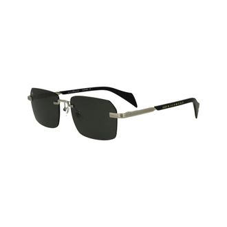 John Richmond Accessoires, Heren, Grijs, ONE Size, Rechthoekige Randloze Zonnebril