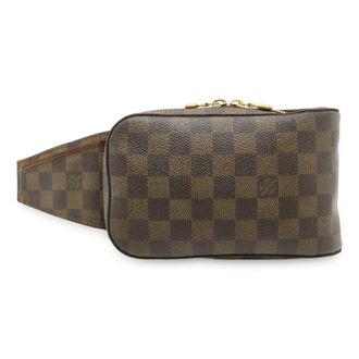 Louis Vuitton Brown Pvc Coated Canvas Damier Canvas Pouch Shoulder Bag Sling Bag (Pre-Owned)