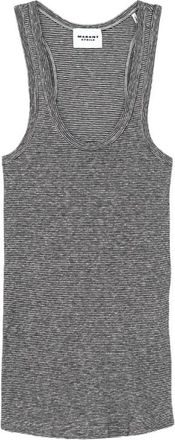 Isabel Marant Thea Mouwloze Top - Dames - Tops zonder mouwen - Grijs - L - Katoen - Tops