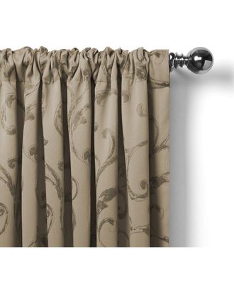 Elrene Mia Jacquard Scroll Blackout Window Curtain