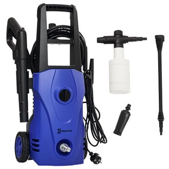 OEM Hidrolimpiadora 1600w Caudal 432 L/h Bomba De Aluminio Presi&oacute;n De 130 Bar Manguera 6m Incluye Cepillo 23.5x27x68 Cm Azul