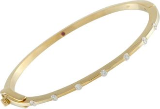 Roberto Coin Bracciale Disc in oro giallo 18 carati con diamanti e rubini