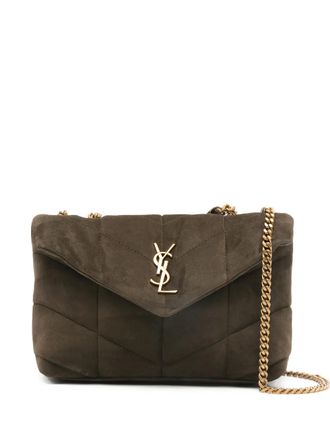 Saint Laurent Puffer Toy gewatteerde schoudertas - Bruin