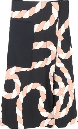 Sportmax Rope-Print Midi Wrap-Effect Skirt in Multicolor Viscose