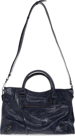 Balenciaga Tassen, Dames, Blauw, ONE Size, Leer, Le City Medium Handbag