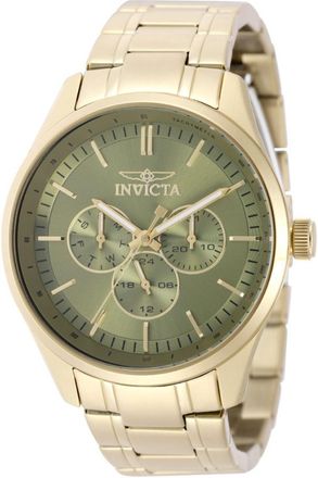 Invicta Specialty 49952 Herenhorloge - Quartz Uurwerk - Roestvrij Staal met Groene Wijzerplaat - 44 mm