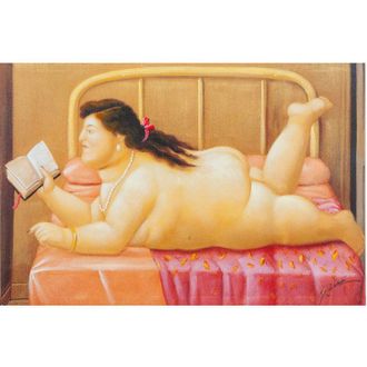 Biscottini International Biscottini - Cuadro &Oacute;leo Sobre La Tela Pintado A La Mano Nudit&agrave; Botero
