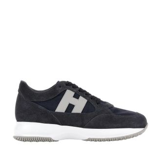 Hogan Interactive Lace-Up Sneakers in Calfskin