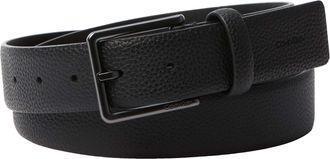 Calvin Klein Lederg&uuml;rtel CALVIN KLEIN CASUAL PIN BUCKLE PEBBLE 40MM FI, Herren, Gr. 11,5, schwarz, matte gunmetal, Web, Rindsleder, unifarben, G&uuml;rtel Lederg&uuml;rtel, 
