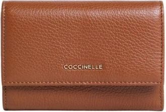 Coccinelle Metallic Soft - Dames - Portefeuilles - Bruin - ONE Size - Leer - Accessoires