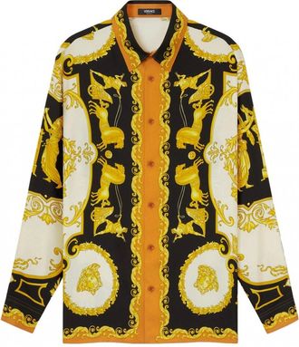Versace HALL OF HEROS SILK SHIRT Size: 50, colour: BLACK